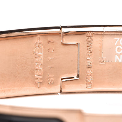 Hermes Enamel Narrow Clic Clac H Bracelet GM Black 5 of 7