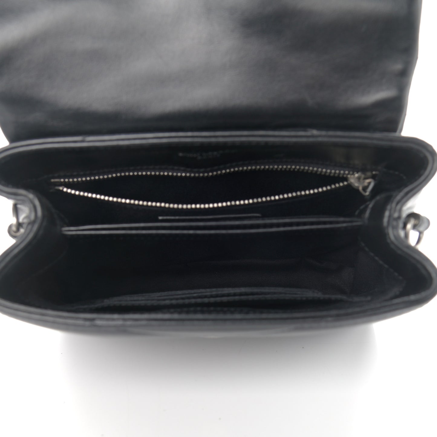 Calfskin Y Quilted Monogram Toy Loulou Crossbody Bag Black