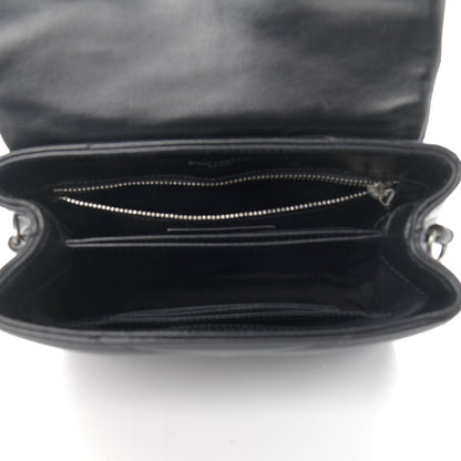 Saint Laurent Calfskin Y Quilted Monogram Toy Loulou Crossbody Bag Black 5 of 10