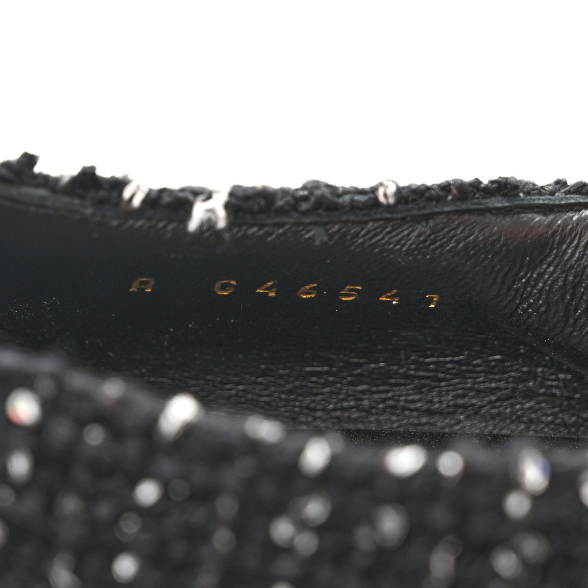 Chanel Tweed Sequin Grosgrain Cap Toe Mary Jane Flats 39 Black 8 of 11