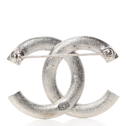 Chanel Baguette Crystal CC Brooch Silver 3 of 5