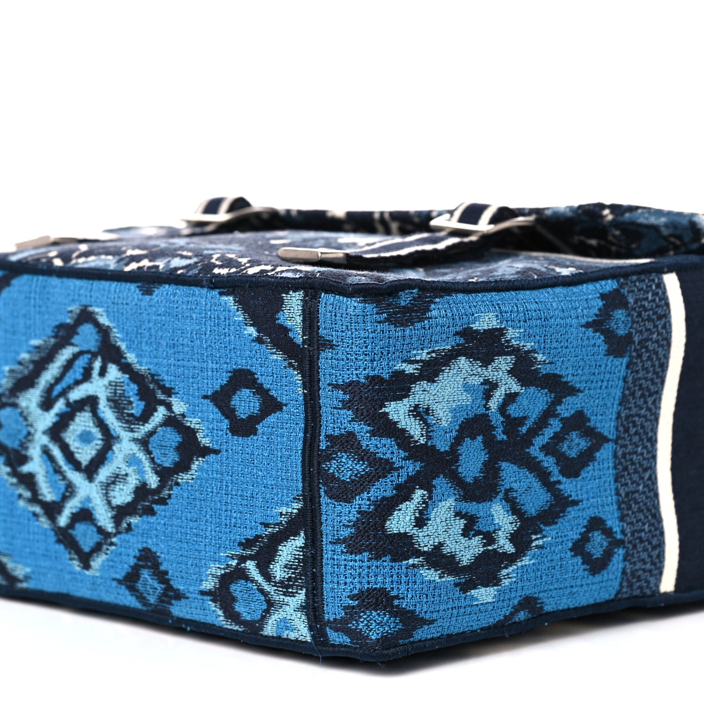 Canvas Embroidered Palm Tree Diorcamp Messenger Blue Multicolor