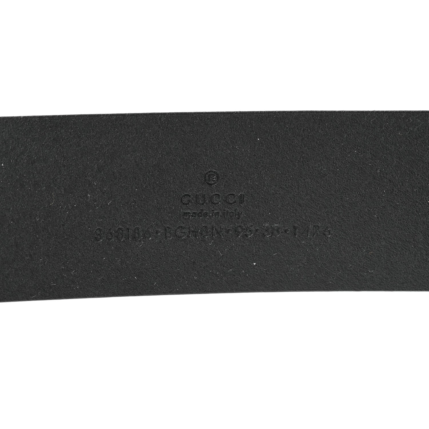 Gucci Selleria Calfskin Nickel Interlocking G 37mm Belt 95 38 Black 3 of 6