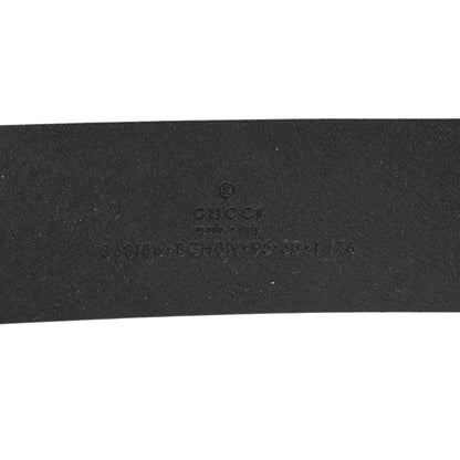 Gucci Selleria Calfskin Nickel Interlocking G 37mm Belt 95 38 Black 3 of 6