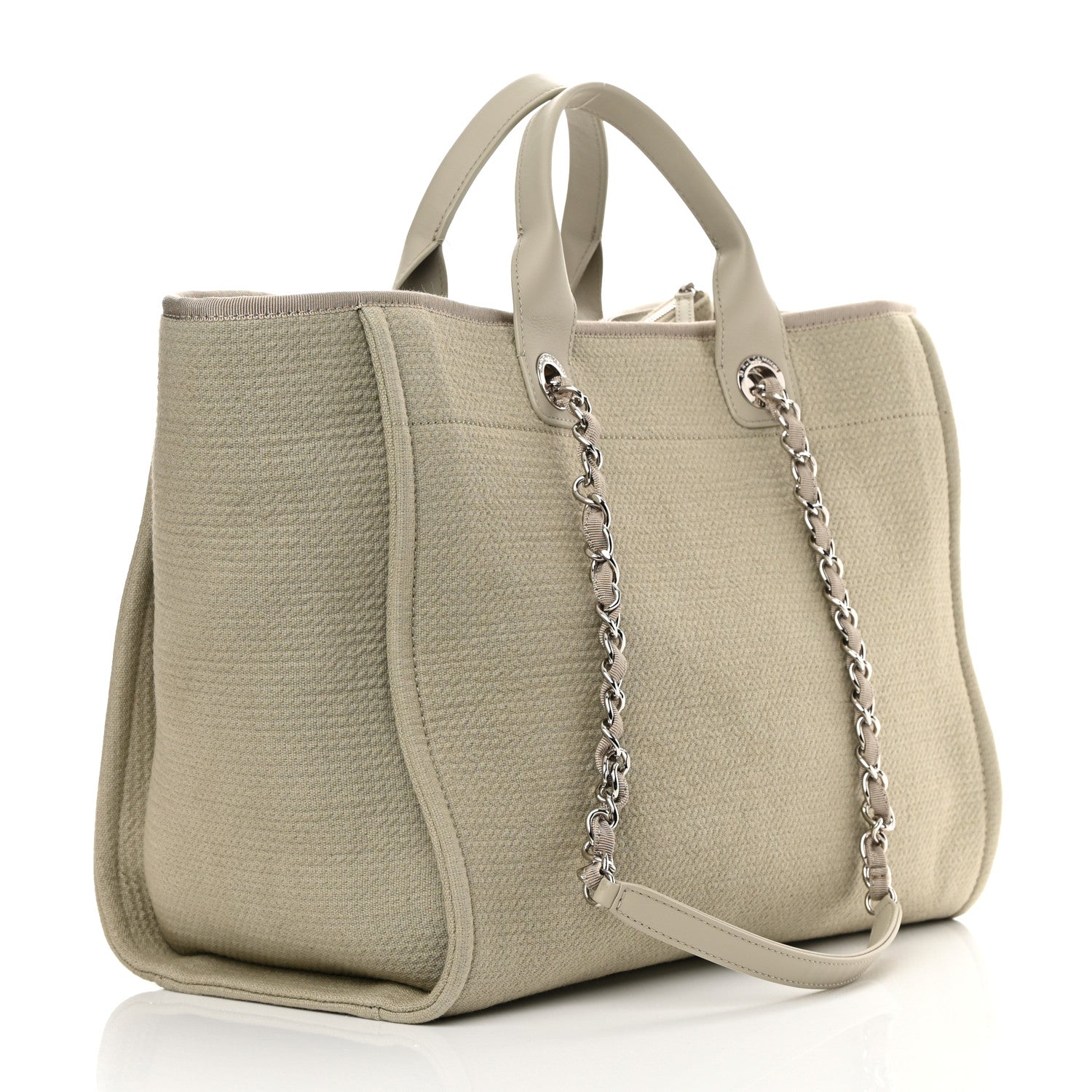 Chanel Mixed Fibers Medium Deauville Tote Grey 4 of 16