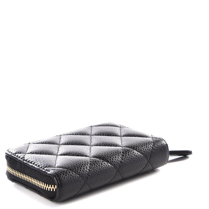 Chanel Caviar Quilted Zip Coin Purse Black 3 of 11