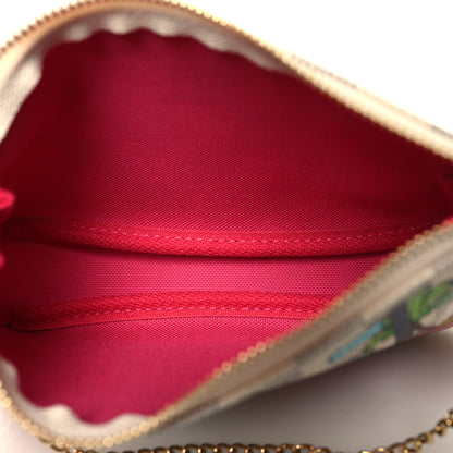 Louis Vuitton Damier Azur 2021 Christmas Animation Hollywood Mini Pochette Accessories Fuchsia 5 of 11
