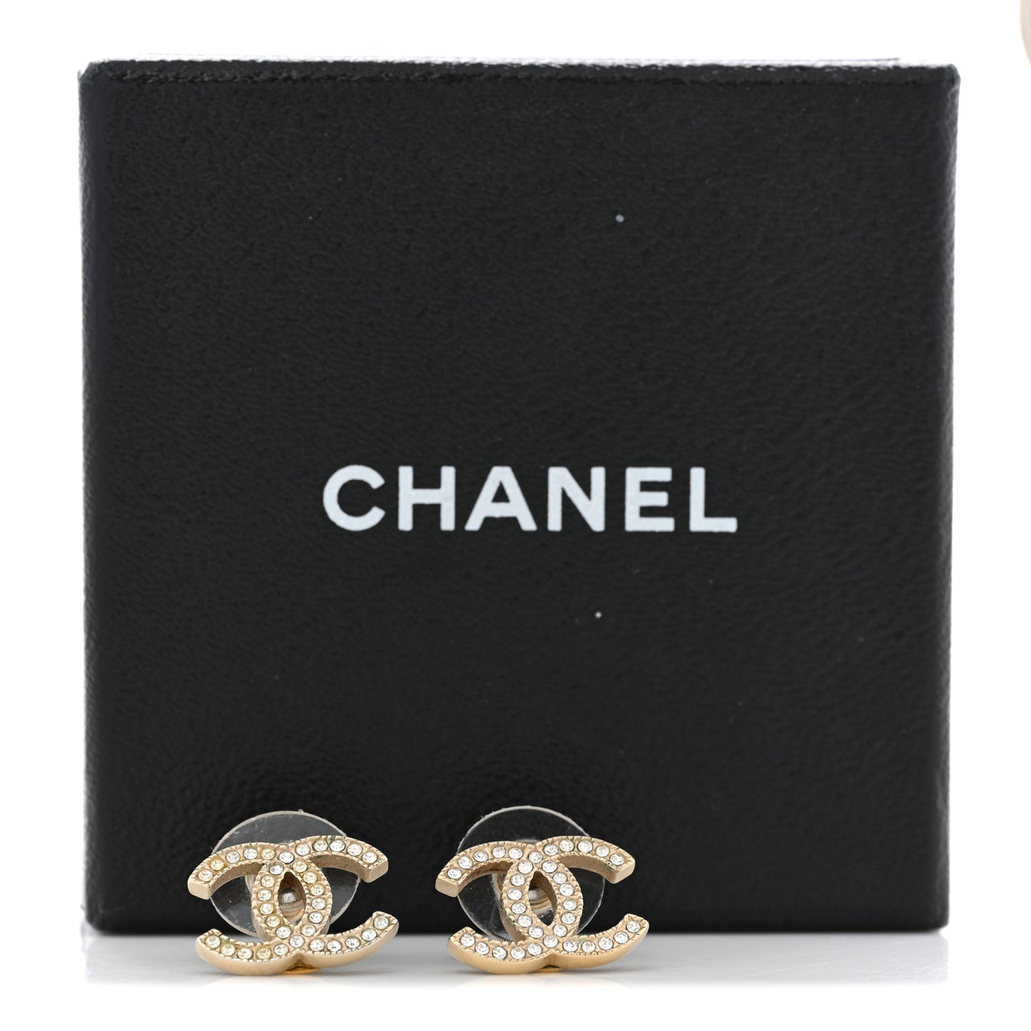 Crystal CC Earrings Gold