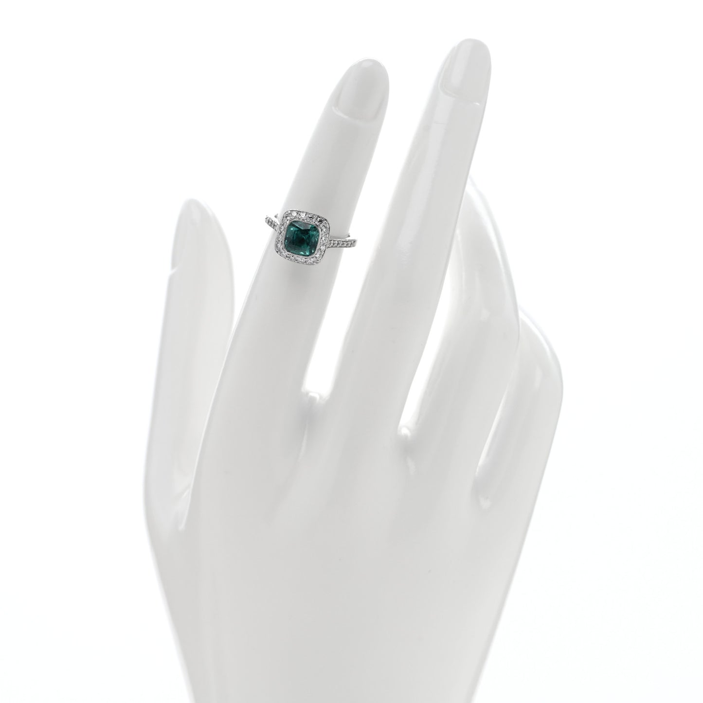 Platinum Diamond Green Tourmaline Legacy Ring 46 3.75
