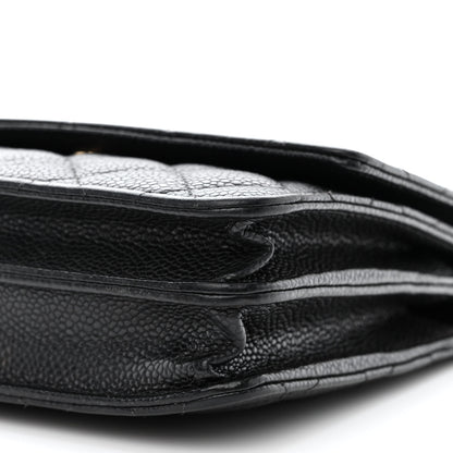 Chanel Caviar Quilted Square Wallet On Chain WOC Black 11 of 11