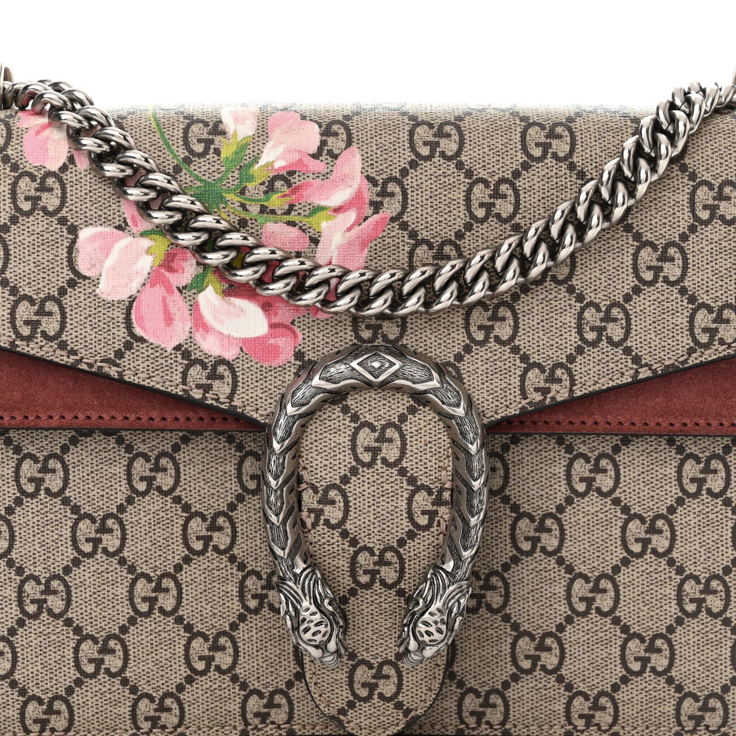 Gucci GG Supreme Monogram Blooms Small Dionysus Shoulder Bag Beige Multicolor Dry Rose 8 of 15