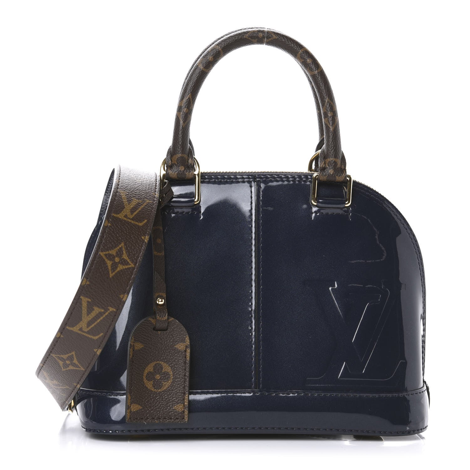Louis Vuitton Patent Monogram Alma BB Marine 1 of 9
