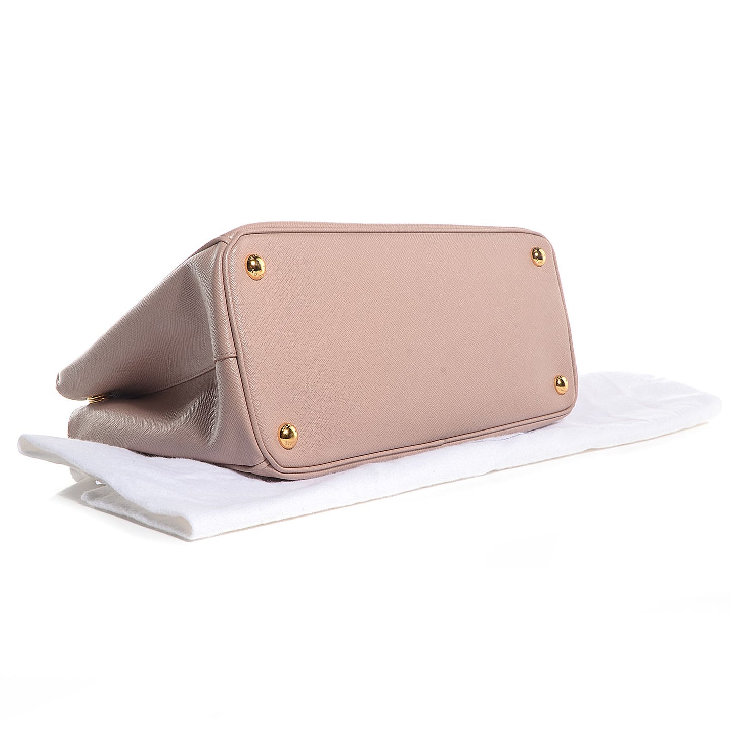 Saffiano Lux Small Double Zip Tote Cammeo