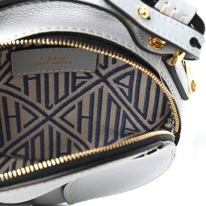 Chloe Grained Shiny Calfskin Mini Round Daria Bag Light Cloud 6 of 11