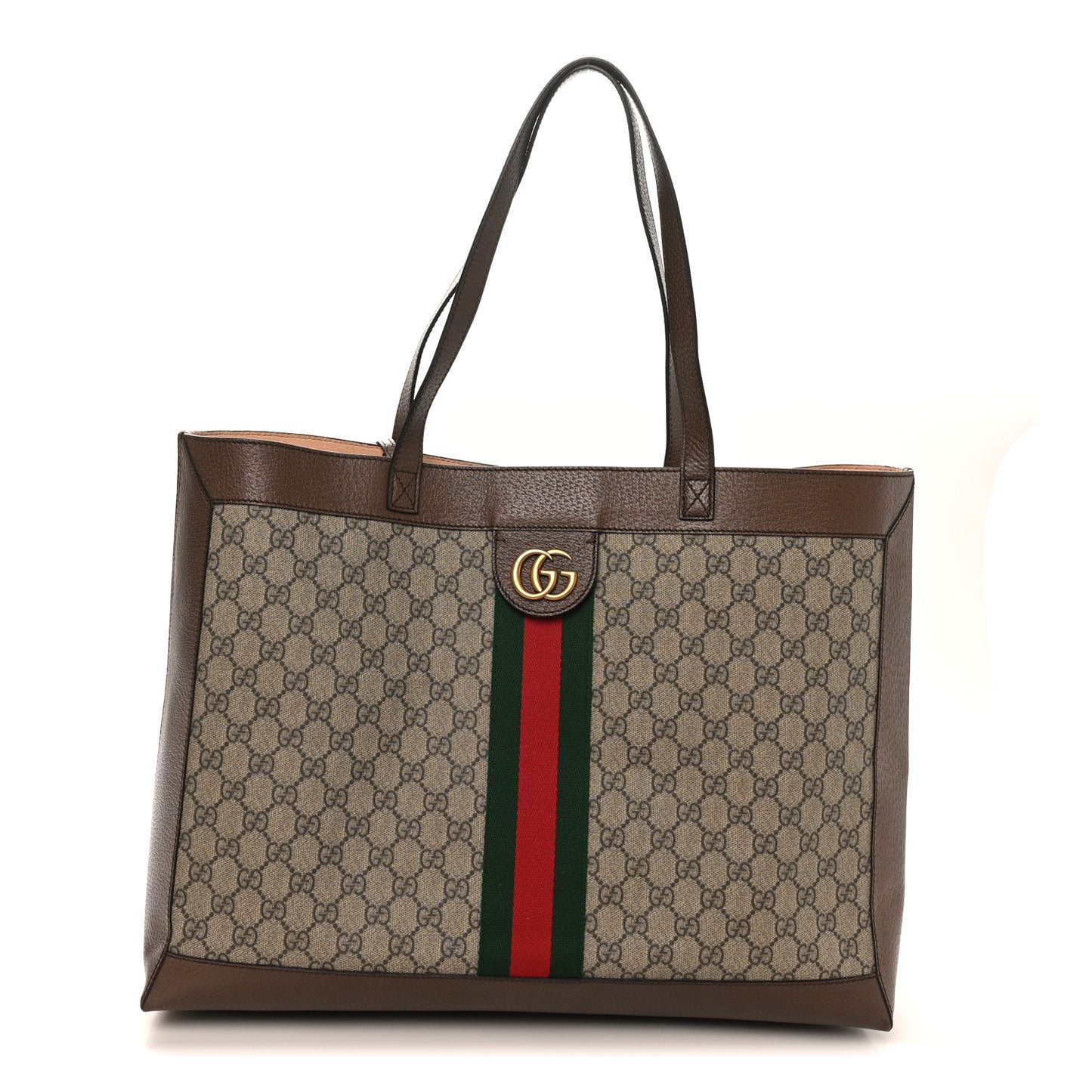 Gg Supreme Monogram Web Ophidia Tote Brown