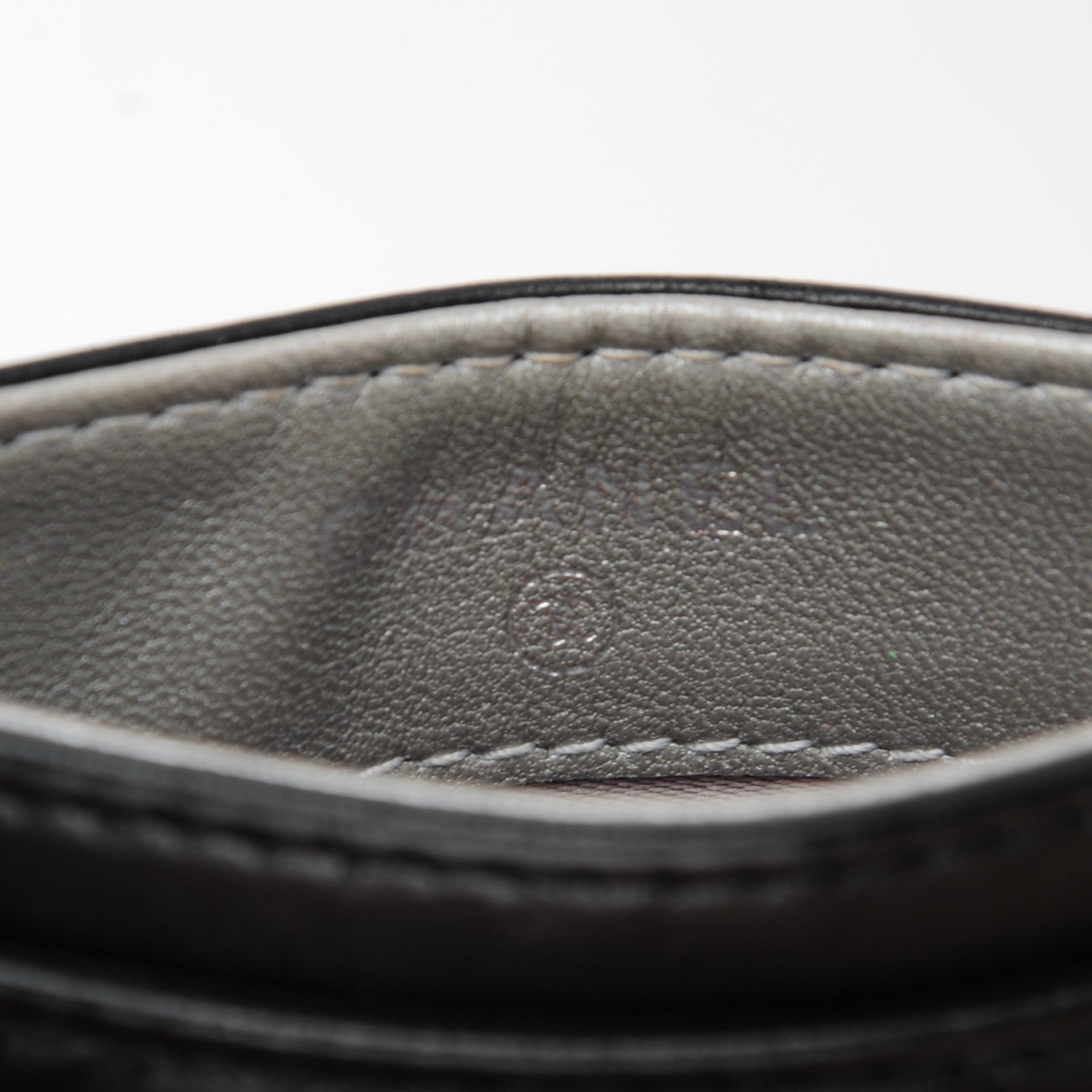 Chanel Lambskin Camellia Embossed Card Holder Black 5 of 8