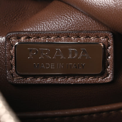 Prada Scamosciato Top Handle Shoulder Bag Cacao 6 of 9