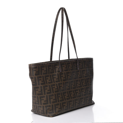 Fendi Zucca Spalmati Small Roll Tote Tobacco Viola 3 of 15