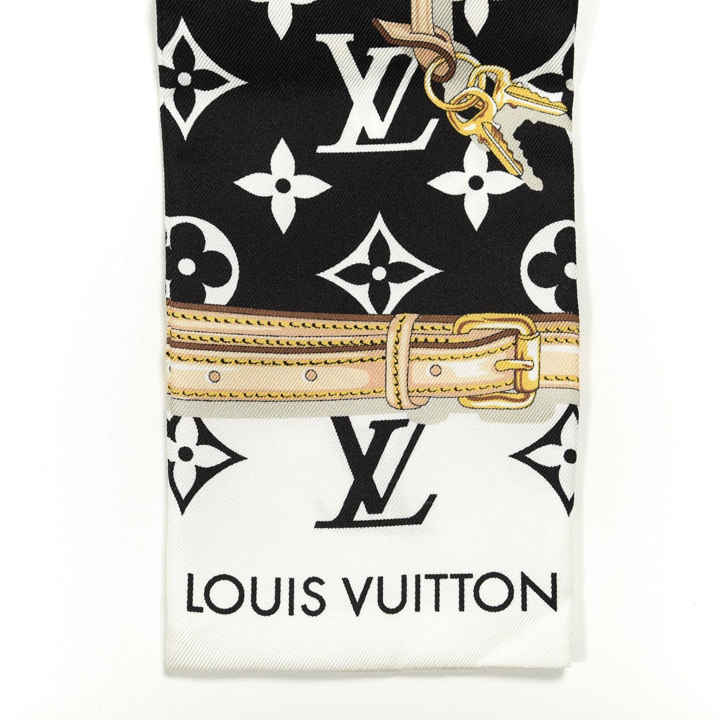 Silk Monogram Confidential Bandeau Black