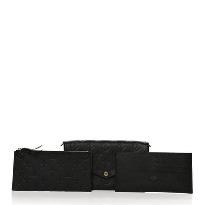 Louis Vuitton Empreinte Pochette Felicie Chain Wallet Black 3 of 12