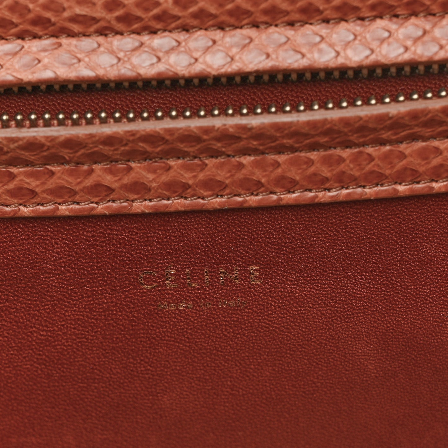 Snakeskin Medium Phantom Luggage Chestnut