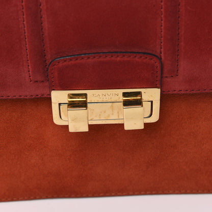 Lanvin Suede Color Block Small Jiji Shoulder Bag Multicolor 10 of 10