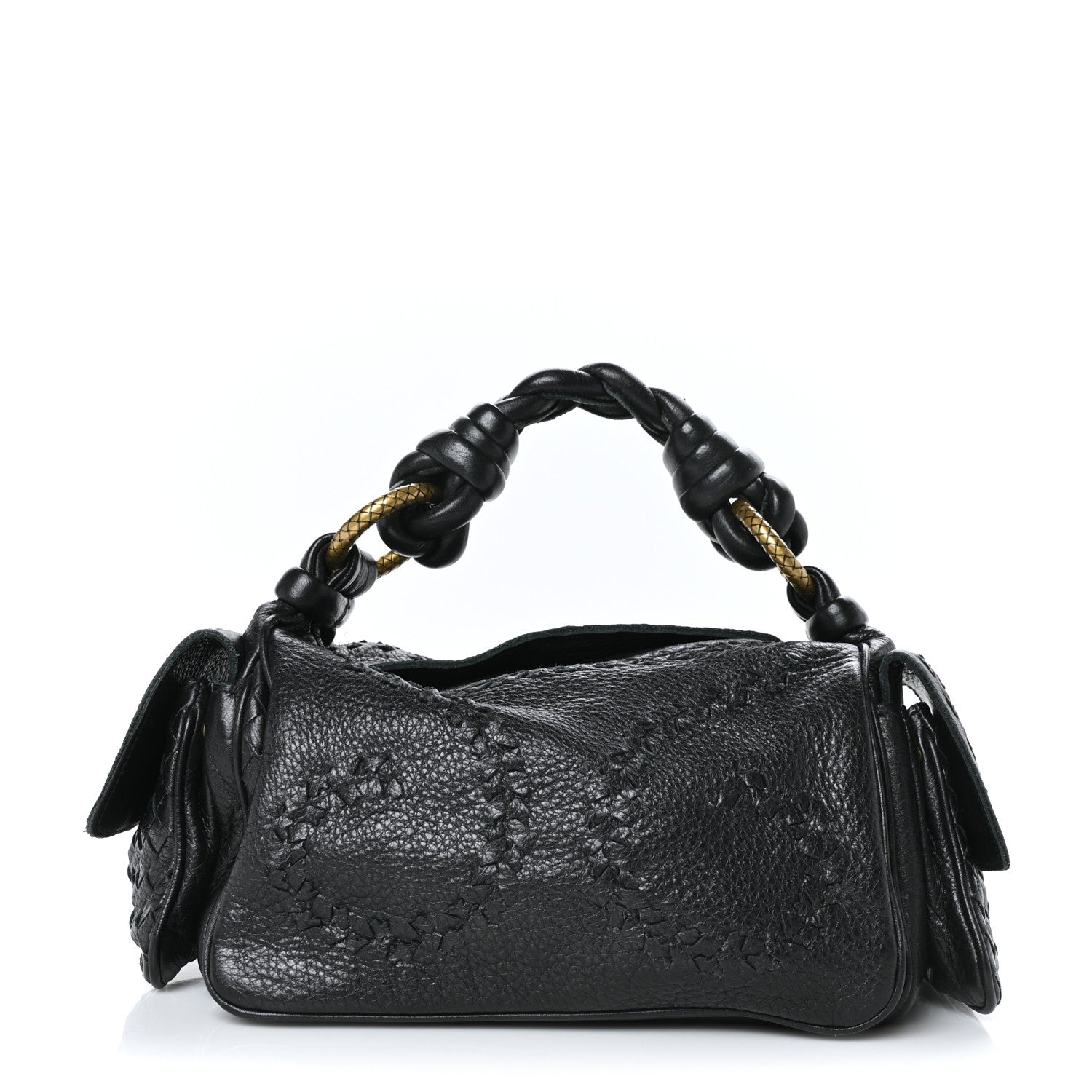 Bottega Veneta Cervo Woven Cocker Hobo Nero Black 1 of 9