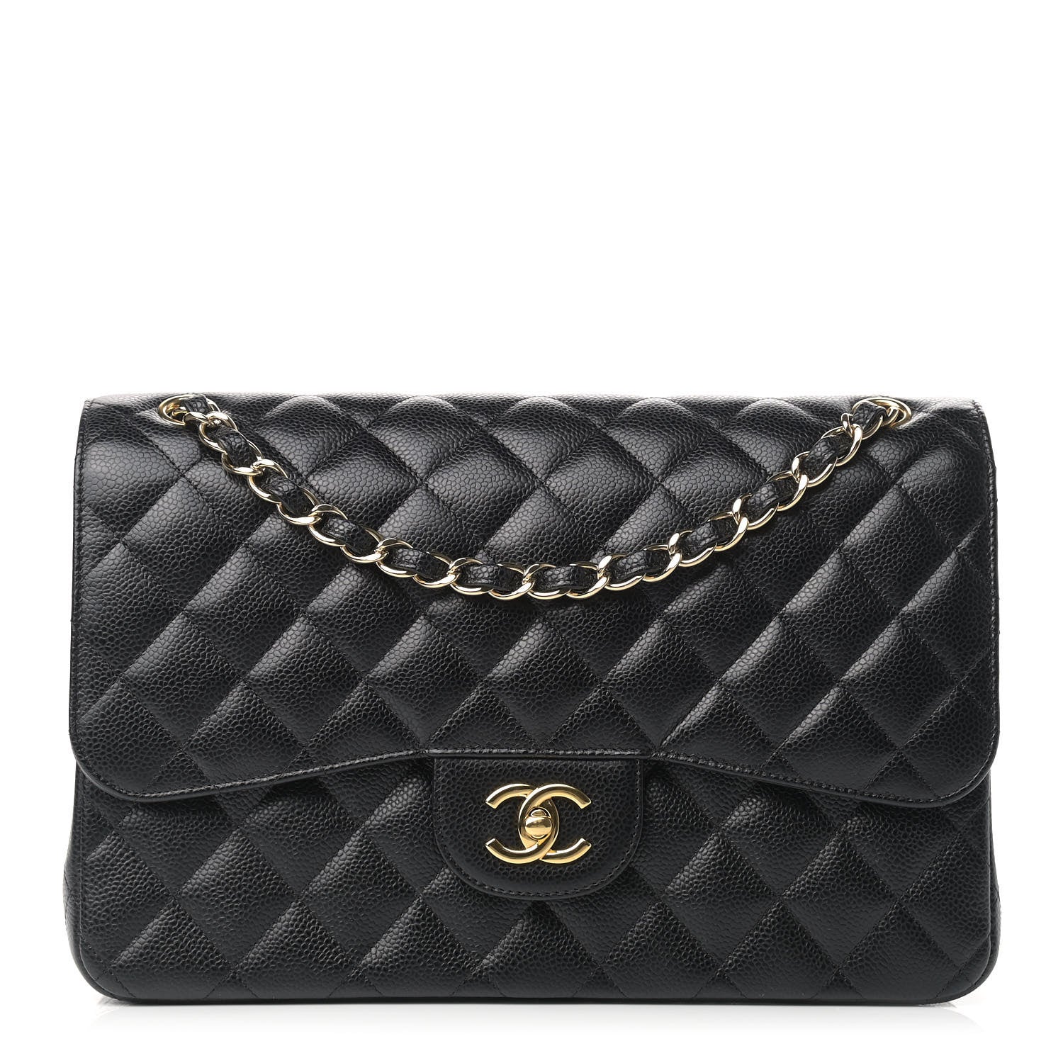Chanel Caviar Quilted Jumbo Double Flap Black 1 of 10