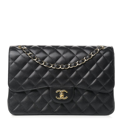 Chanel Caviar Quilted Jumbo Double Flap Black 1 of 10
