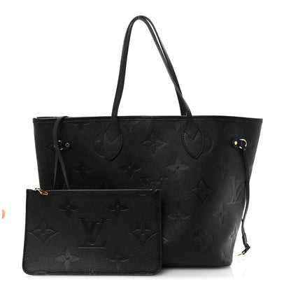 Louis Vuitton Empreinte Monogram Giant Neverfull MM Black 3 of 10
