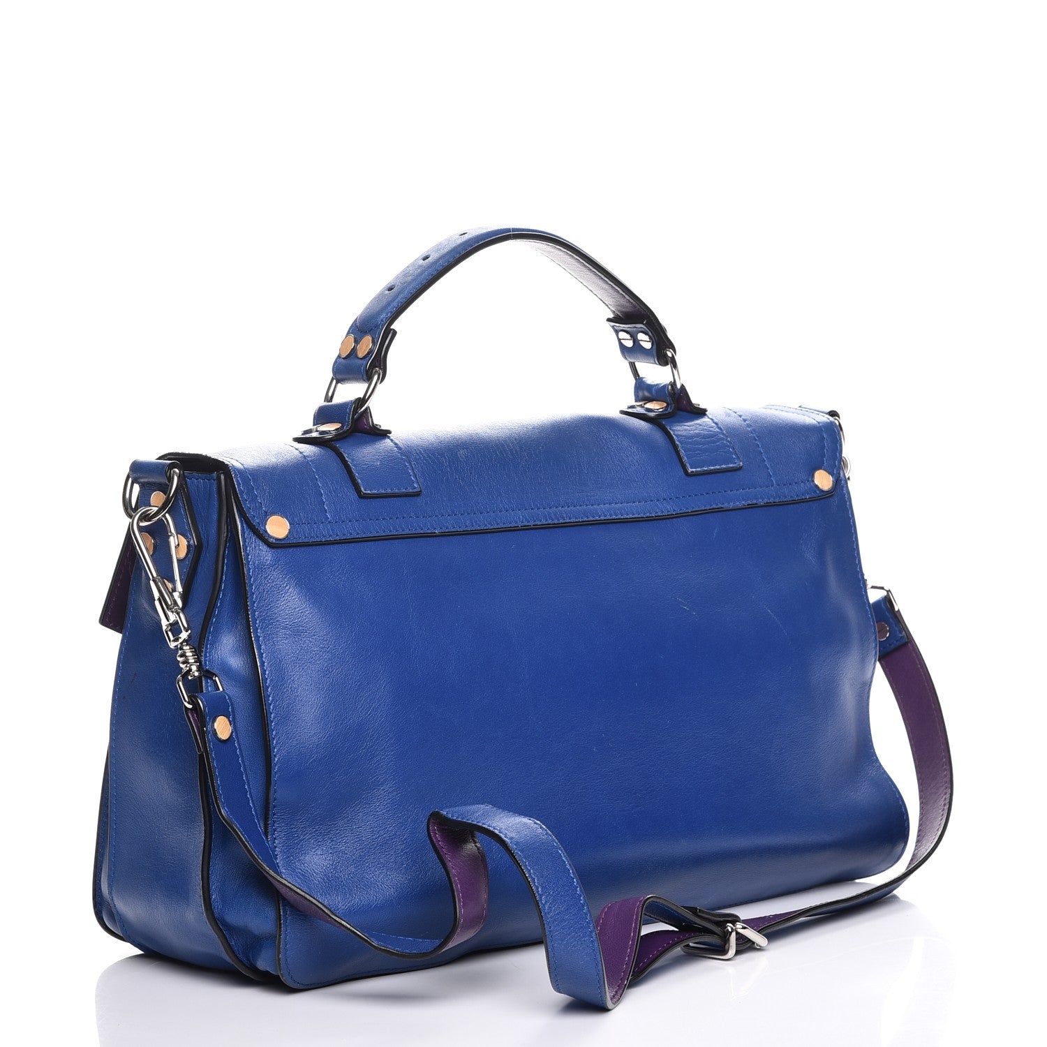Proenza Schouler Lambskin Medium Double Sided PS1 Satchel Royal Blue Veruca Salt 4 of 12