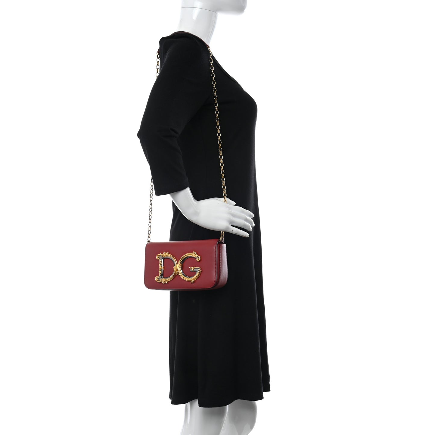 Nappa DG Girls Shoulder Bag Red