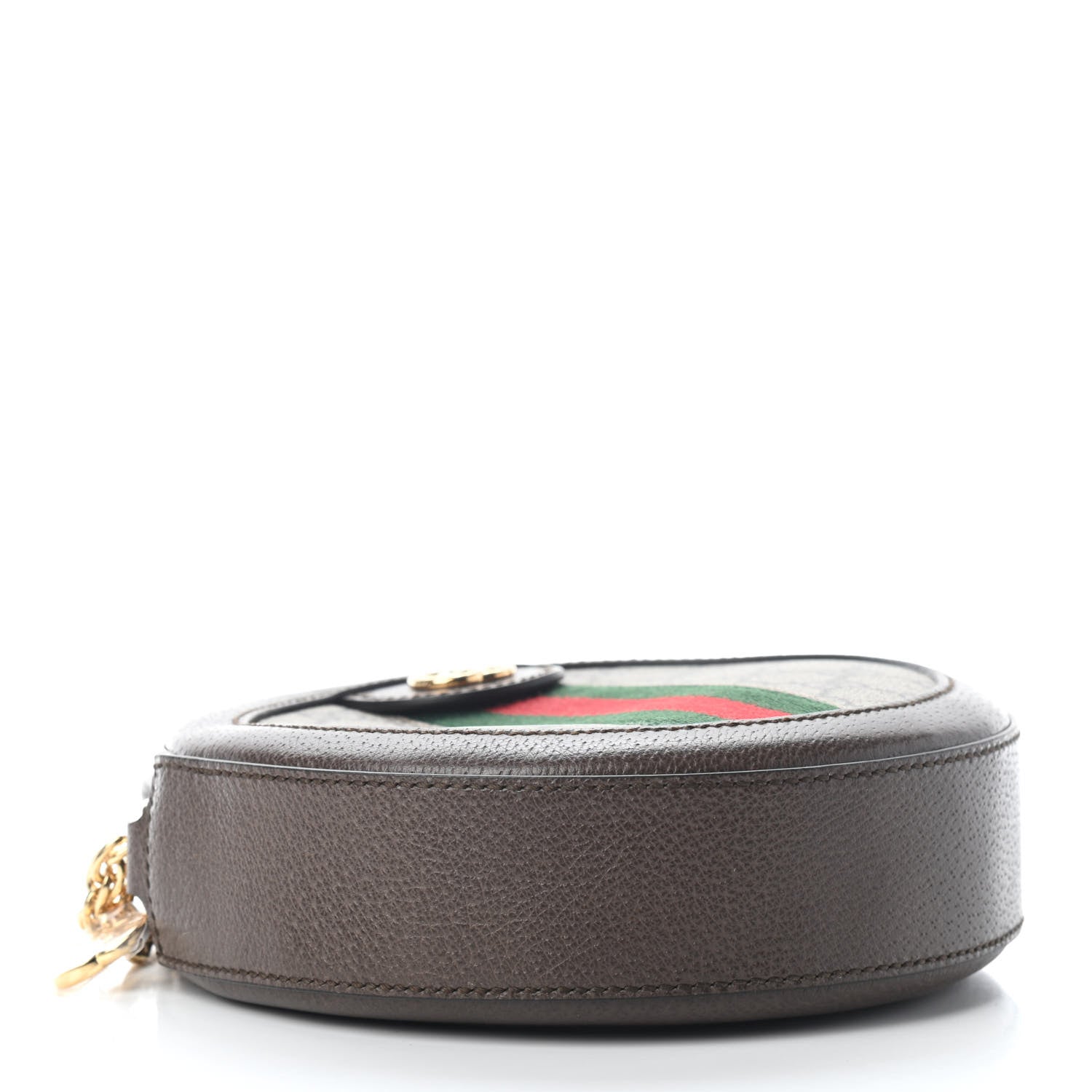 Gucci GG Supreme Monogram Web Mini Ophidia Round Shoulder Bag Brown 4 of 7
