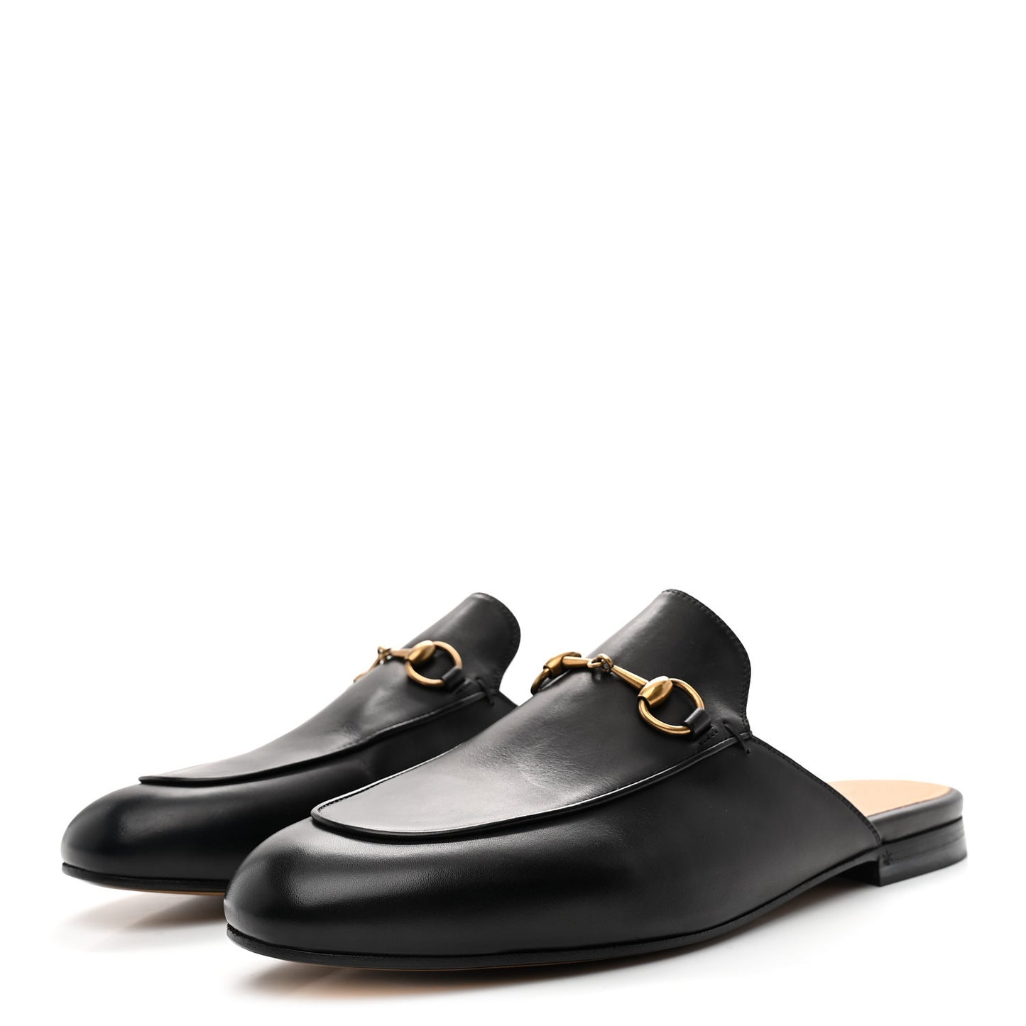 Calfskin Womens Princetown Slippers 38.5 Black