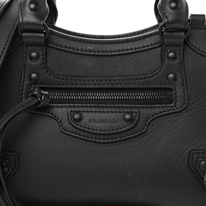 Balenciaga Smooth Calfskin Neo Classic Black Hardware Mini City Black 8 of 11