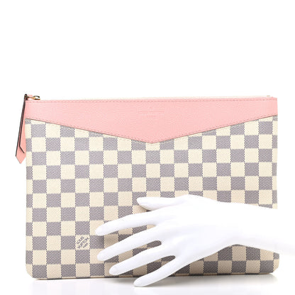 Louis Vuitton Damier Azur Daily Pouch Rose Poudre 2 of 7