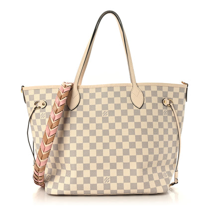 Louis Vuitton Damier Azur Braided Neverfull MM Pink 1 of 8