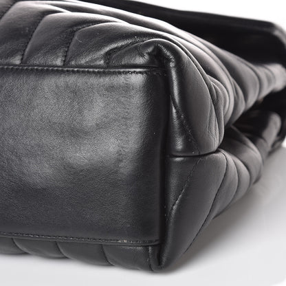 Saint Laurent Calfskin Y Quilted Monogram Medium Loulou Chain Satchel Black 15 of 17