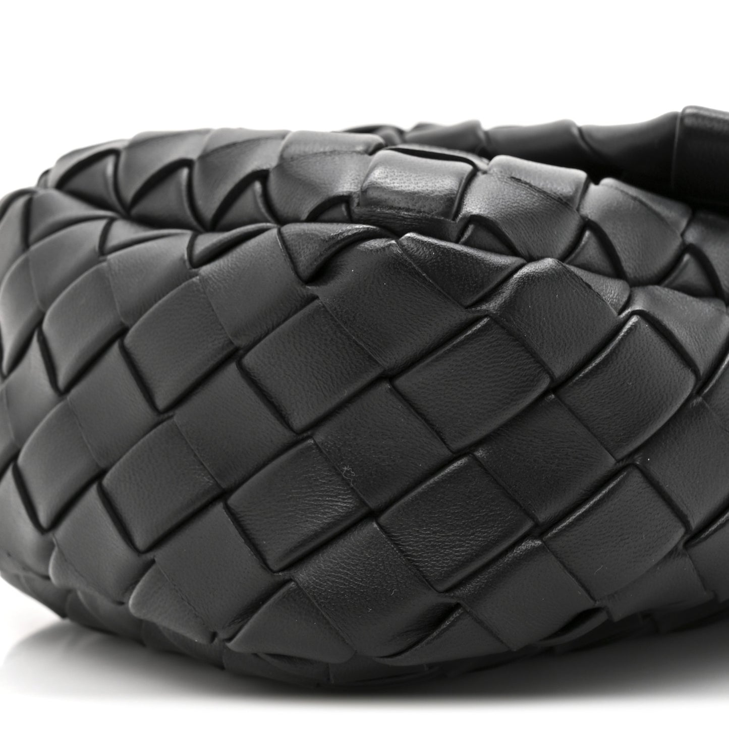 Nappa Intrecciato Mini Vertical Cobble Shoulder Bag Black