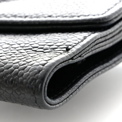 Chanel Caviar Timeless CC Compact French Wallet Black 12 of 14