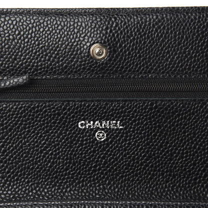 Chanel Caviar Quilted Wallet On Chain WOC Black 8 of 12