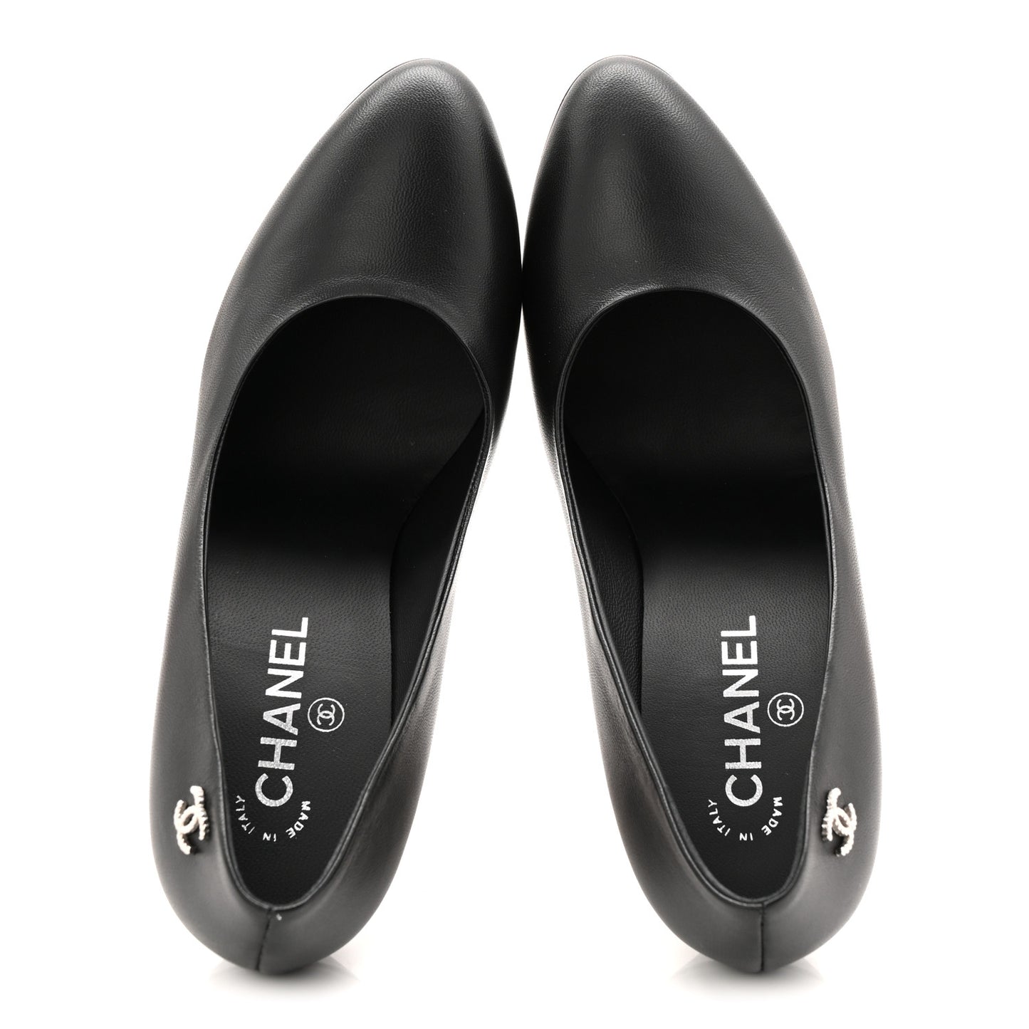 Lambskin CC Pumps 39.5 Black