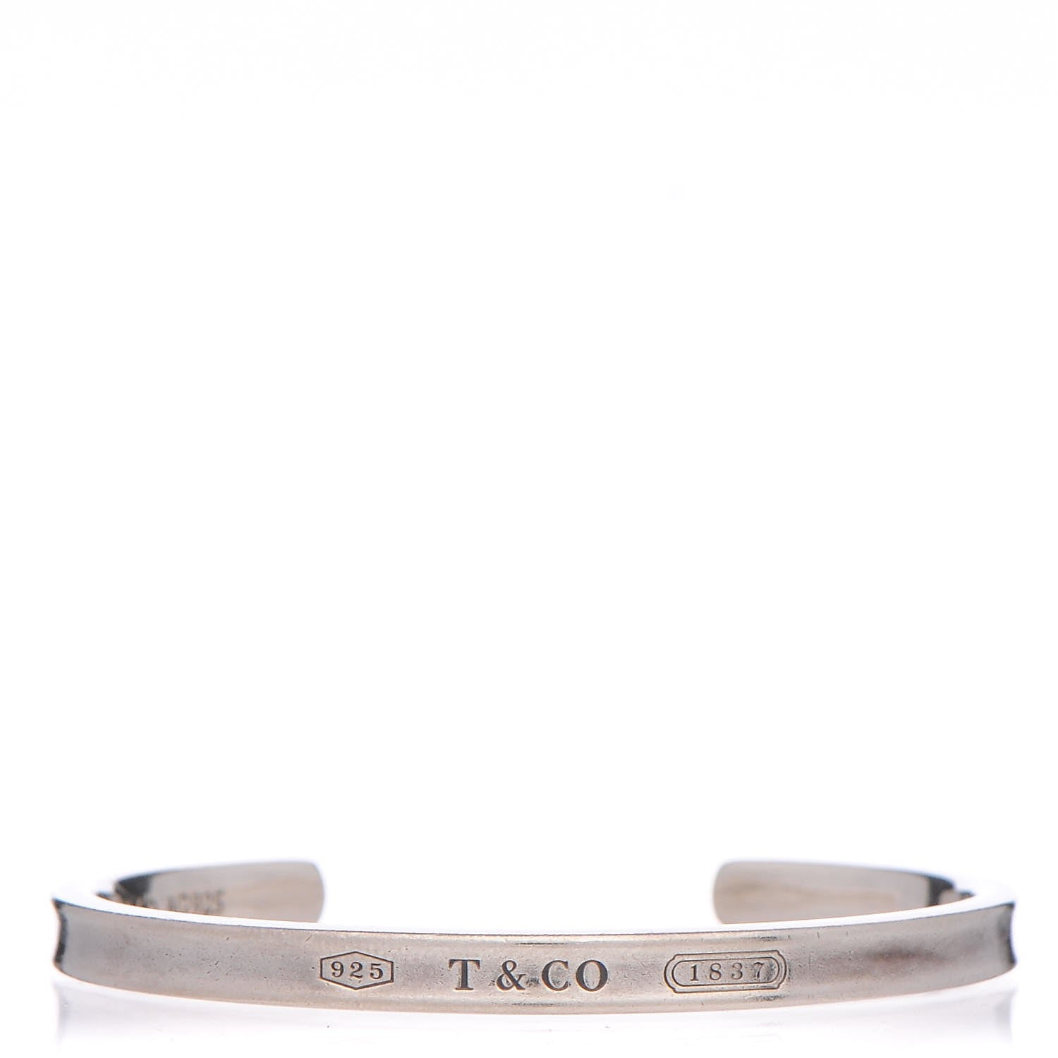 Tiffany Sterling Silver Narrow 1837 Cuff Bracelet 1 of 4