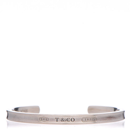 Tiffany Sterling Silver Narrow 1837 Cuff Bracelet 1 of 4