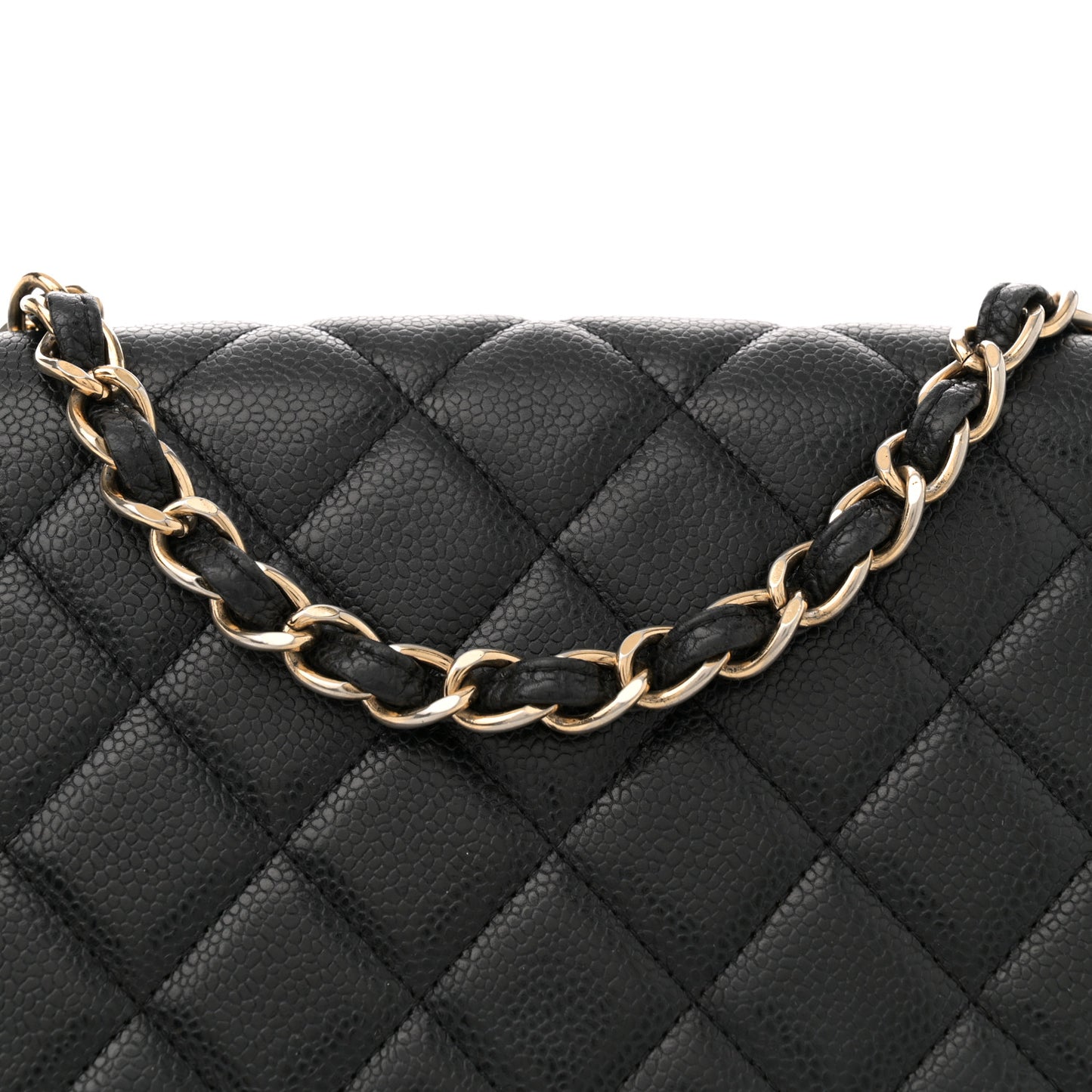 Caviar Quilted Jumbo Single Flap Black