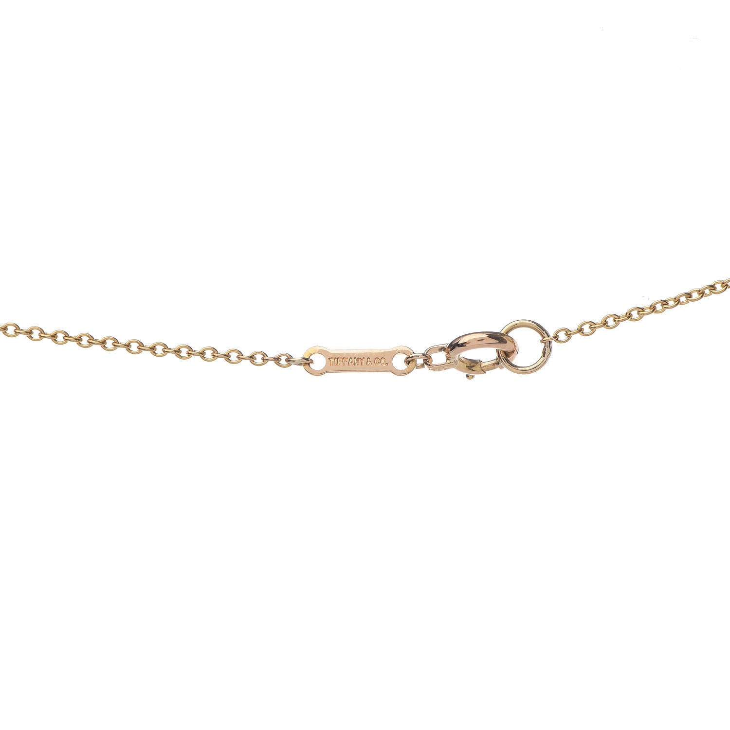 Tiffany 18K Yellow Gold 11mm Elsa Peretti Bean Pendant Necklace 6 of 7