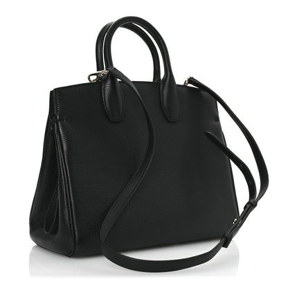 Salvatore Ferragamo Hammered Calfskin The Studio Bag Black 3 of 10