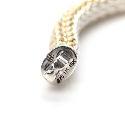 John Hardy Sterling Silver 18K Yellow Gold Diamond Black Sapphire 7.5mm Classic Chain Reversible Icon Bracelet 6 of 6