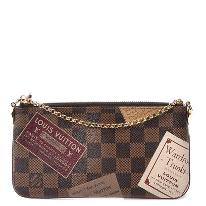 Louis Vuitton Damier Ebene Trunks Labels Pochette Milla MM 1 of 8