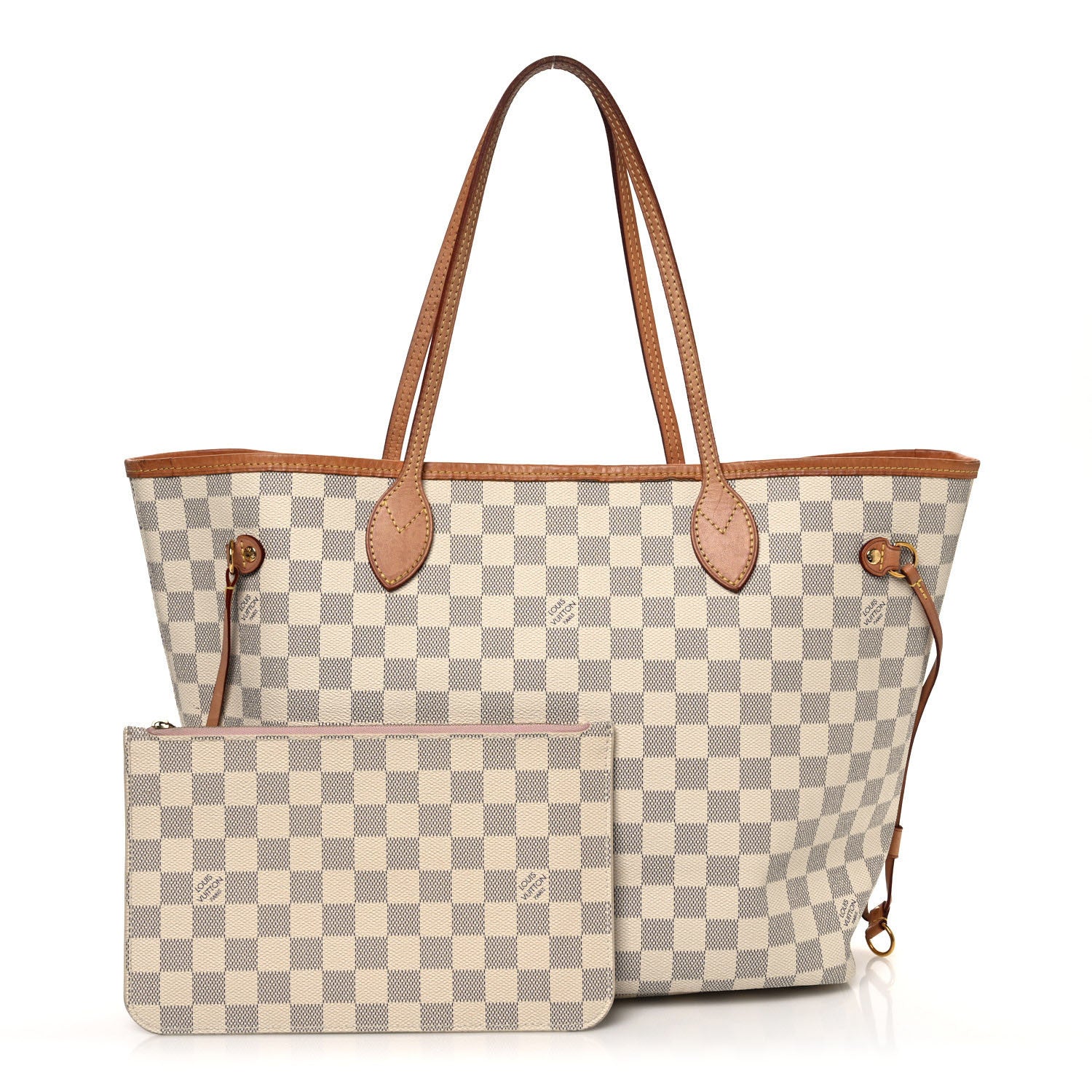 Louis Vuitton Damier Azur Neo Neverfull MM Rose Ballerine 3 of 14